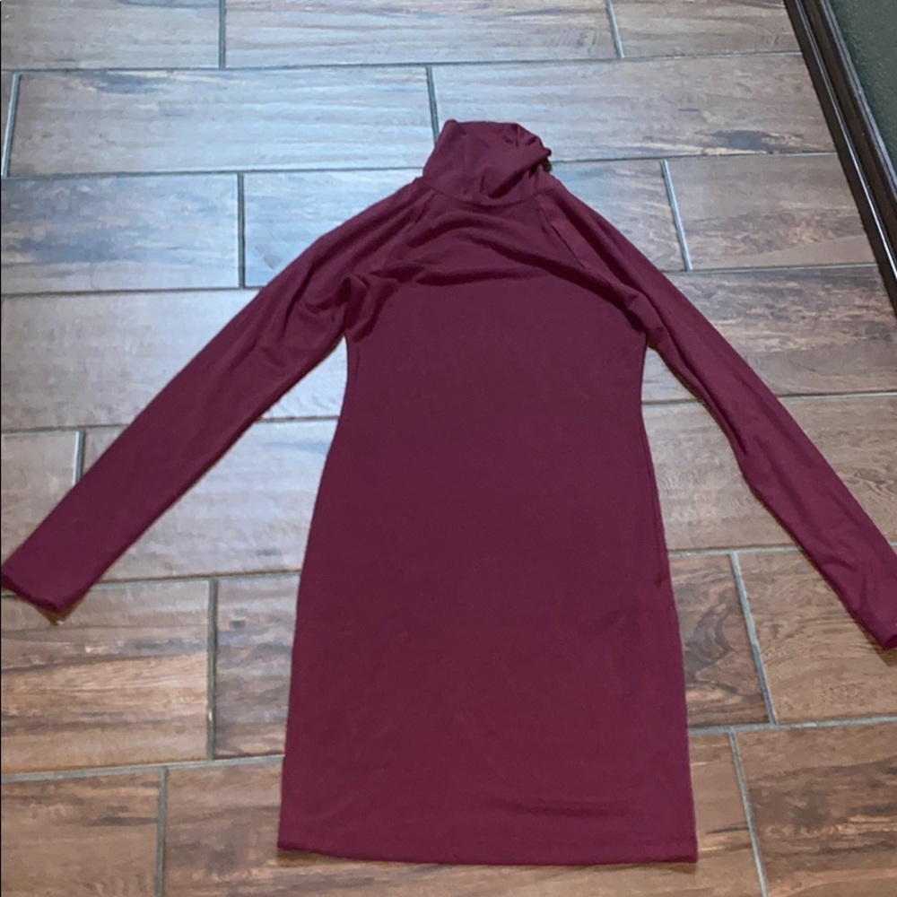 A high neck dress